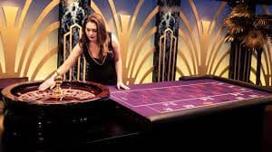 Live dealer blackjack table with multiple camera angles